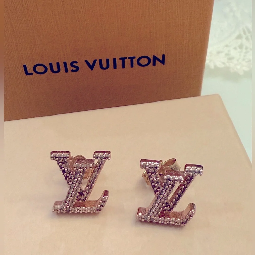 Sold! Louis Vuitton Iconic Earrings blush authentic - Picture 3 of 11